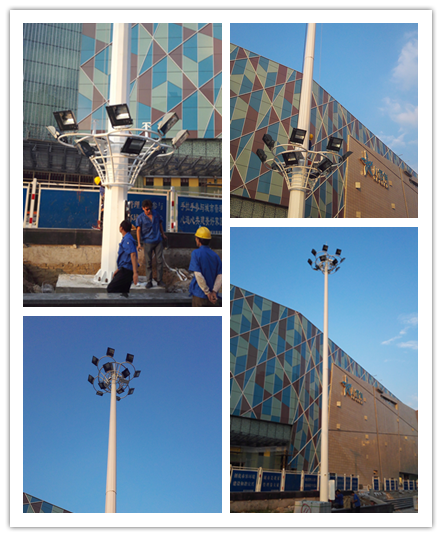 octagonal steel galvanization high mast light pole with platform 20 - 50 metres 0