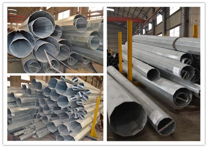 9 m - 100m Tubular Steel Utility Pole For Electrical Distribution Line Project 0