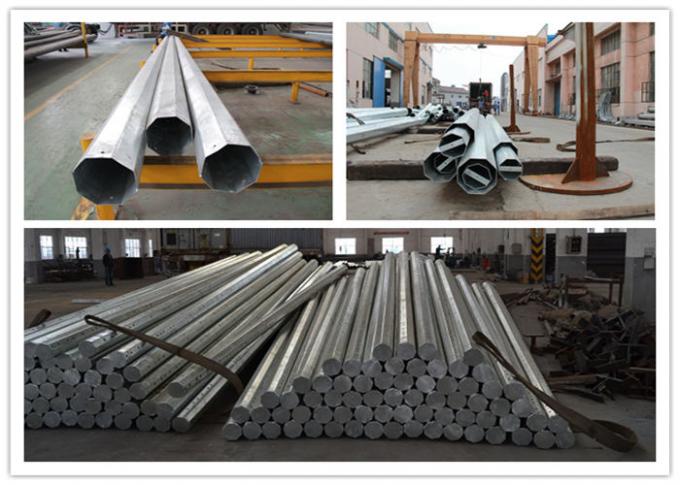 16m 8KN Steel Tubular Pole For Electrical Distribution Line Project 1