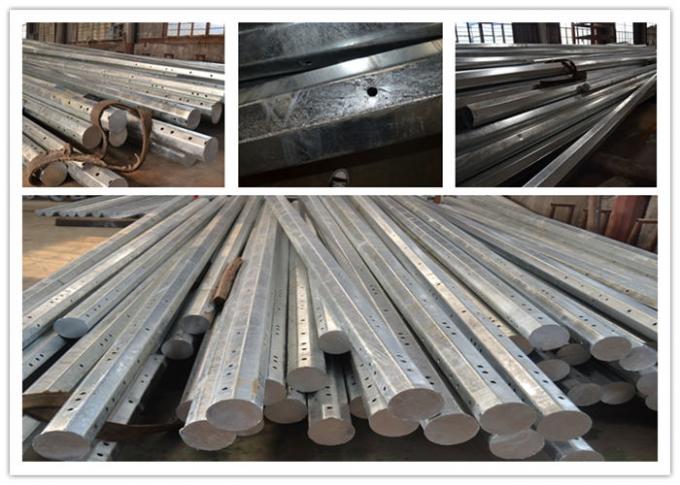 15m Hot Dip Galvanized Steel Tubular Electrical Power Pole With ASTM A123 Material 2