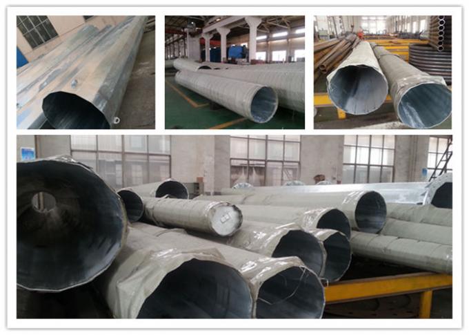 15M Galvanized Steel Poles With 1mm - 30mm Thickness For Electrical Line 2
