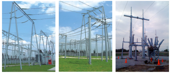 5KN Steel Tubular Electric Power Transmission Poles 20kv 9M - 11.8M For Street 0