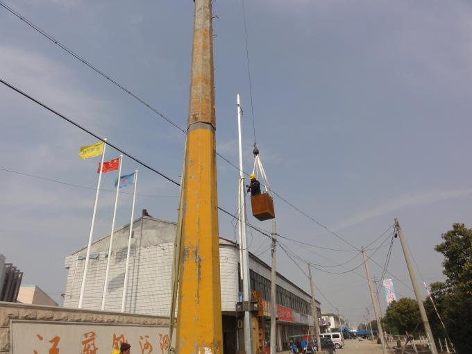 25ft -100ft Low Valtage Philippines Steel Transmission Pole With Angle Arms 8