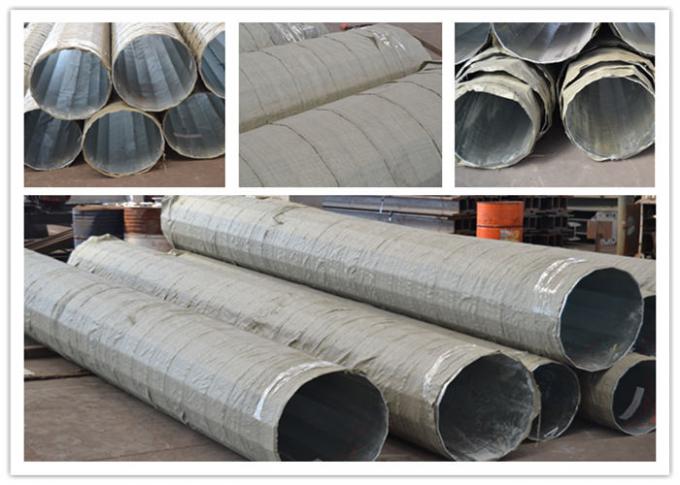 15 M Steel Transmission Poles With 1mm - 30mm Thickness ,  Certificate 2