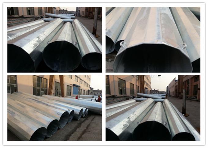 15 M Steel Transmission Poles With 1mm - 30mm Thickness ,  Certificate 1
