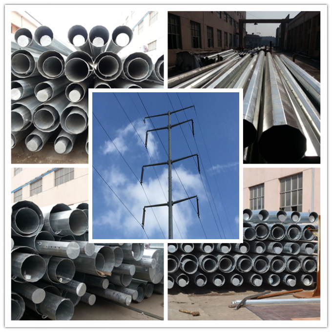 8M 2.5KN Power Steel Tubular Pole For Electrical Distribution Line Project 0