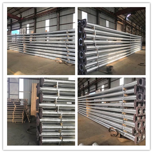 8.43m Light Road Pole Hot Dip Galvanized Steel Poles For Highway Using 0
