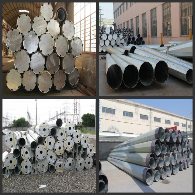 60ft Type Hs Ht Ngcp Standard Galvanized Steel Pole With 4-5mm Thickenss 1
