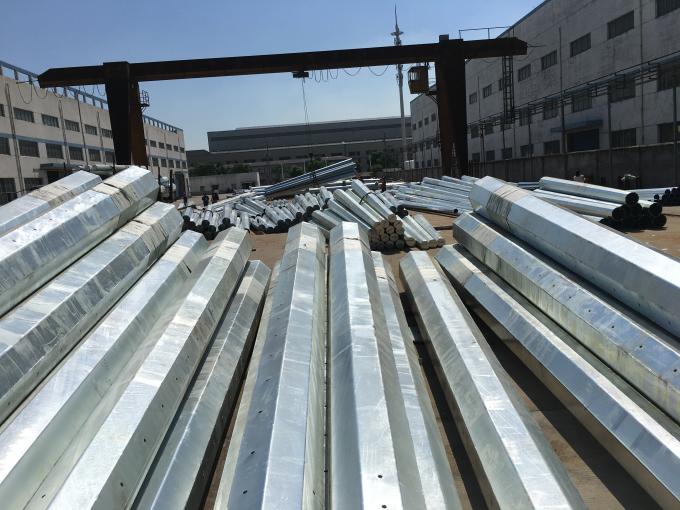 15M Transmission Line Galvanized Steel Pole With Third Party Certificate 0