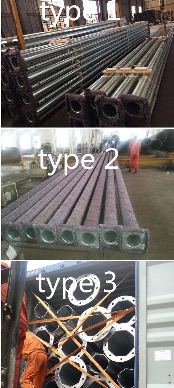18M power transmission utility power pole with hot dip galvanized 0