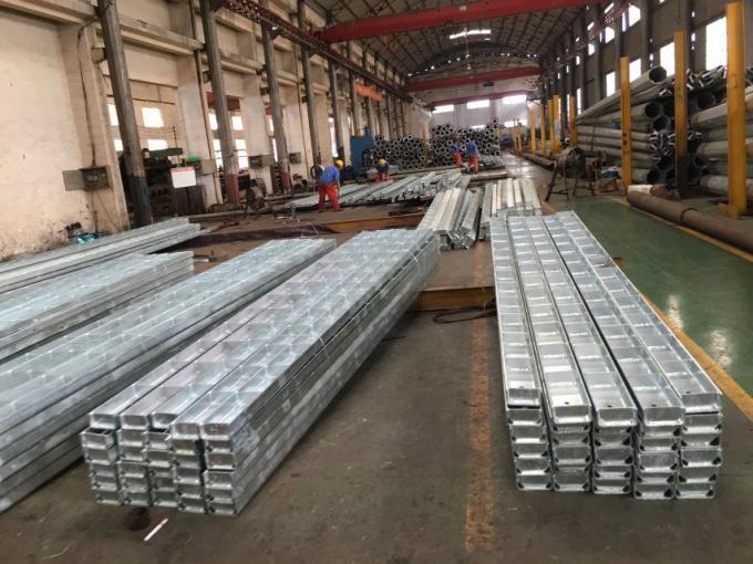 Professional ASTM A123 Galvanized Steel Pole For Transmission And Lighting In Philippines 1