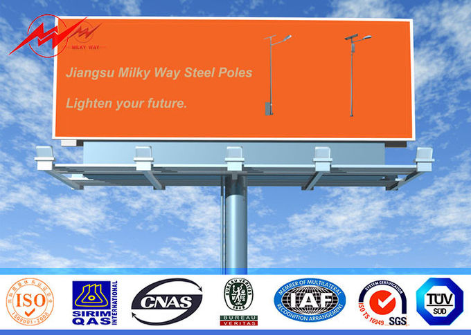 Single Sided Steel Structure Outdoor Billboard Advertising For Highway 1