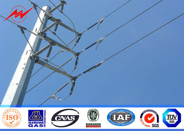 China 10M galvanized steel Electrical Power Pole for transmission 69KV line supplier