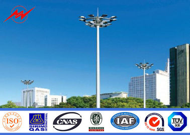China Custom 25m Polygonal Stadium Football High Mast Light Pole For Seaport supplier