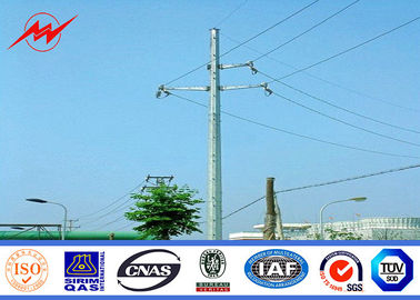 China 6M - 12M Metal Lighting Poles Steel Utility Pole with Aluminum conductor supplier