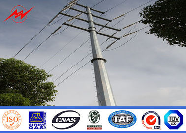 China 138kv 25ft Galvanized Electrical Power Pole For Overheadline Project supplier
