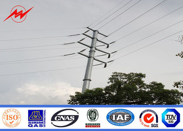 China 10m Q345 hot dip galvanized electrical power pole for transmission line supplier