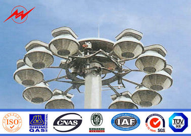 China 30m auto lifting system specification High Mast Pole with 400w HPS lights supplier