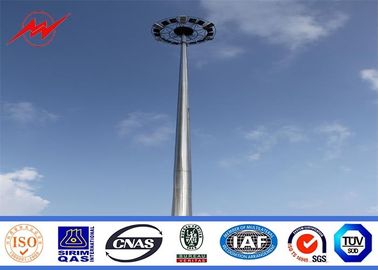 China 25 meter multisided powder coated high mast pole with 6*1000 Watt HPS supplier