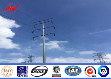 China Round tapered galvanization electrical power pole for transmission pole supplier