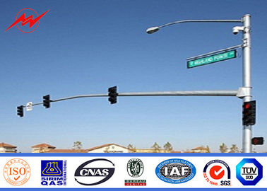 China Professional Traffic Light Pole , Automatic LED Traffic Signs Road Lighting Pole supplier