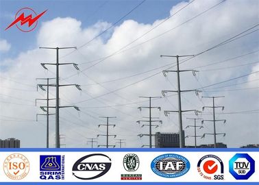China 110KV Double Circuit Electrical Power Pole , High Mast Steel Utility Poles supplier