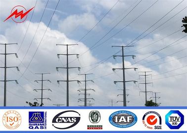 China High Voltage 220 KV Double Circuit Electrical Galvanized Steel Pole For Transmission supplier