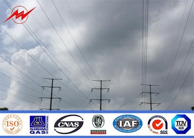 China 138 KV Transmission Line Electrical Power Pole , Steel Transmission Poles supplier