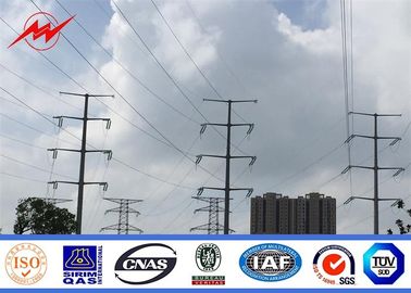 China Medium Voltage Electrical Power Pole , Customized Transmission Line Poles supplier