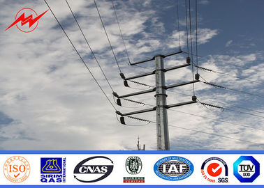 China 132kv 16m 3mm thickness electrical power Steel Utility Pole for transmission line supplier