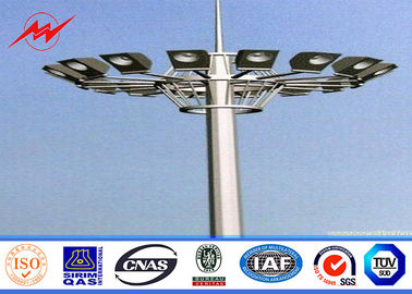 China 15M LED High Mast Light Pole Highway / Airport High Mast Lighting Pole ISO 9001 supplier