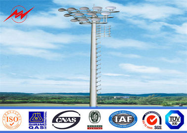 China Outdoor 25M Galvanzied High Mast Pole with 6 lights for airport lighting supplier