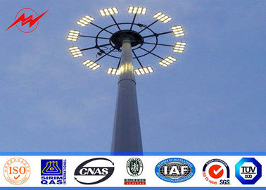 China 40 meters powder coating galvanized High Mast Pole with 300kg rasing system for airport area lighting supplier