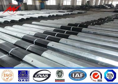 China 16sides 70ft 135kv voltage Steel Utility Pole for sub stational distribution line with steel top plate supplier
