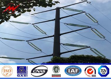 China 12M 650DaN Steel Utility Pole 3mm thickness Gr65 material for 110kv Distribution Power with 345 mpa supplier
