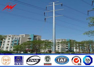 China 12sides 10M 2.5KN Steel Utility Pole for overhed distribution structures with earth rod supplier