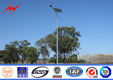China Outdoor Lighting Poles 28m Galvanized Street Light Poles With White Surface Colar supplier