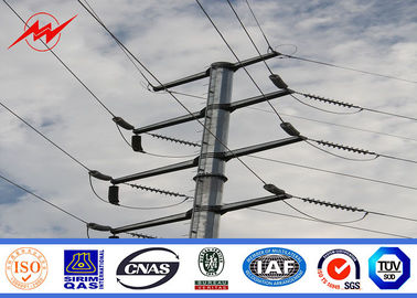 China 138kv Round Tapered Polygonal Galvanized Steel Pole , Electric Power Pole supplier