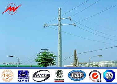 China Hot Dip Galvanized Medium Voltage Electrical Transmission Poles With Insulator supplier