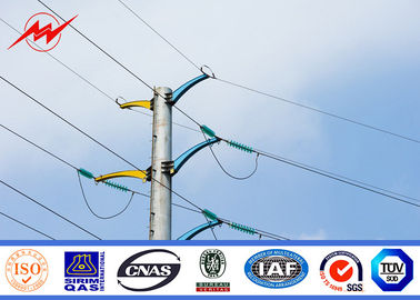 China Conical 25FT 132kv Bitumen Metal Utility Poles For High Voltage Transmission Lines supplier