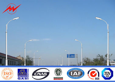 China Car Park 12m Lamp Steel Parking Lot Light Pole , MHL / HPS Post Light Pole supplier