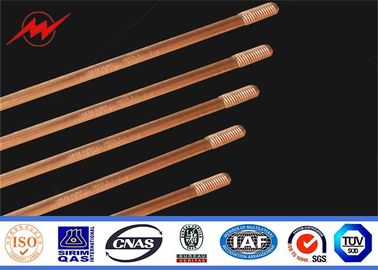 China High Conductivity Copper Ground Rod 1/2&quot; 5/8&quot; 3/4&quot; Threaded Flat Pointed supplier