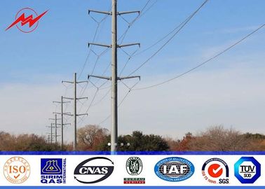 China 23M Class A Galvanized Electrical Power Pole For 132KV Transmission Distribution with 6mm thickness supplier