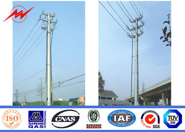China NEA NGCP 69KV 45FT HDG Electrical Power Pole Steel Light Pole With Cross Arm supplier