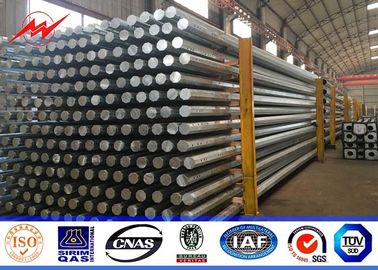 China Polygon Section Galvanized Steel Utility Poles 14m 1500Dan With ASTMA 123 supplier