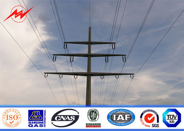 China Tapered Two Section Steel Electrical Utility Poles ASTM A123 Galvanization Standard supplier