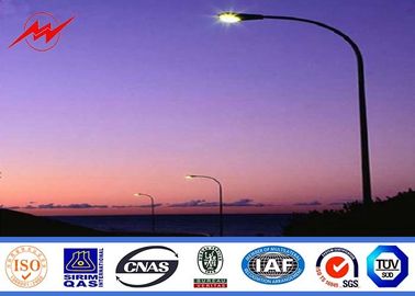 China IP65 Hot Dip Galvanization Street Light Poles , Road Electric Light Pole supplier