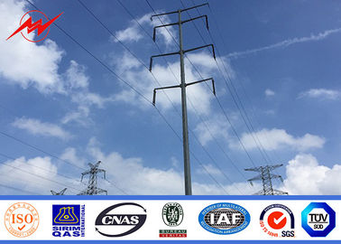 China ASTM A123 220KV 12M Multi Side Bitumen Galvanised Steel Poles For Power Distribution supplier