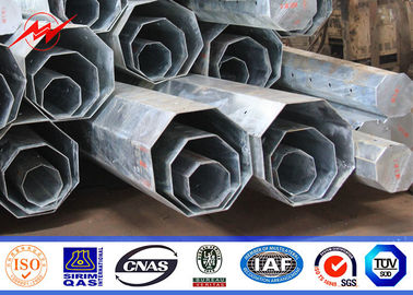 China 11.8M Gr65 Hot Dip Galvanized Steel Pole 5mm Wall Thickness Steel Transmission Poles supplier