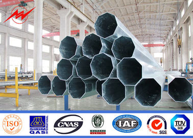 China 3 - 4mm Electrical Power Pole Gr50 Steel Galvanized 2 Sections With Climbing Rung supplier